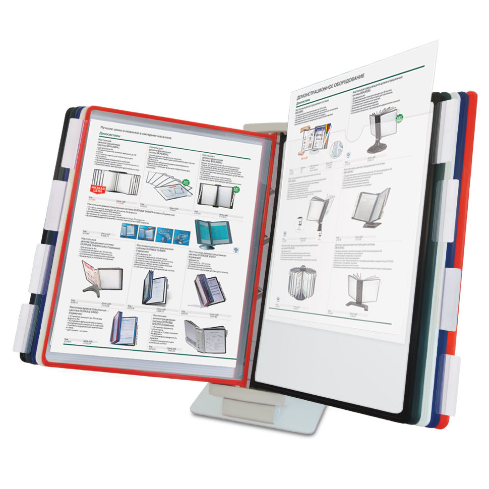 Демосистема настольная/настенная А4 на 10 панелей Brauberg Solid металлическая 236717 , 
